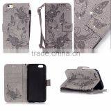 For Iphone Case Diamond Butterfly Wallet Leather Case for Iphone 6s 4.7'' 5.5'' thumbnail-1