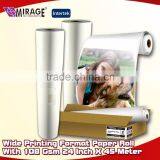 Wide Printing Format Paper Roll With 108 Gsm 24 Inch X 45 Meters