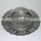 100060SA-1- Chromed Metal and Glass Dome Holder