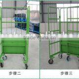 Foldable Rolling Security Cage for Warehouse Storage