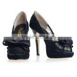 2016 New Designers Fashion Black Stiletto Lace Heels thumbnail-2