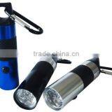 TE011 2015 Top High Quality Aluminum 6LED Keychain Flashlight With Carabiner