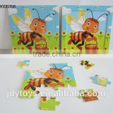 New design wooden cartoon bee puzzle,Educational toy puzzle game for kid