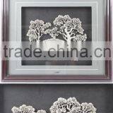 Silver Haze/Silver Painted Bridges Figure/Featured Home Silver Carved Paintings thumbnail-2