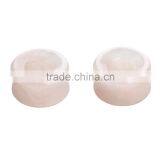 5 Pairs Rose Quartz Hollow Saddle Plug Flesh Tunnel Earlet - Available in Low & Giant Gauges. thumbnail-1