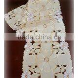 Cheap 100% Polyester Custom Embroidery Pattern Dining Table Cover