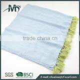 100% Viscose Lady Scarf Women Contrast Color Tassels Lace Scarf thumbnail-3