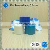 18mm wholesale plastic bottle screw cap double wall lids cover for mineral water