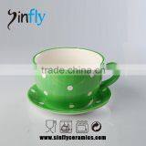 Hot Selling Glaze Tea Coffee Cup and Saucer Wholesale thumbnail-2