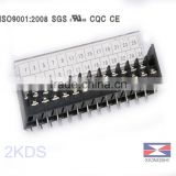 PLC Screw Brass Barrier Terminal Block 2KDS 300V 10A 7.62mm