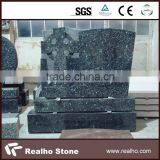 Irish Celtic Cross Blue Pearl Granite Cemetery Headstone thumbnail-1