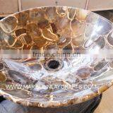 Black Agate Natural Gemstone Sink