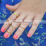 Hotsale New Design Ladies Gold Four Finger Ring thumbnail-5