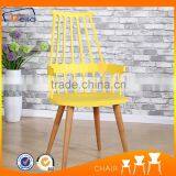 New Design Dining Room Plastic Chair With Wood Legs thumbnail-2