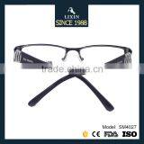 Luxury Brand New Design Metal Half-Rim Glasses Frame Rhinestone Women Black/Gray/Brown/Silver Frame Wide Temple SM4027 thumbnail-3