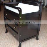 NewZland Pine Sleigh Baby Change Table in Walnut