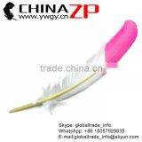 ZPDECOR Wholesale Cheap Bulk Pink Half Dipped Bicolourable Turkey Feathers for Fashion Decorations thumbnail-1