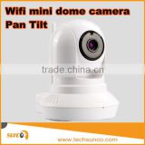 Cheap pan tilt wireless ip camera 64g sd card slot mini dome rotating wifi p2p 2 way audio ir cut night vision CMOS sensor 720P