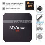 Hot sellng! Amlogic s905 android tv box MX8 Pro Quad Core Android 5.1 TV Box MX8 pro with kodi& add-ons