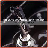 Car full auto smart wireless voice prompt bluetooth ear hook earphone