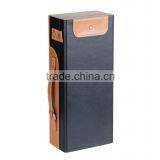Chinese Factories Wholesale Custom PU Leather Single Bottled Wine Box, Black Beautiful Gift Box