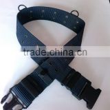 2016black nylon military belt with plastic buckle;military uniform belts
