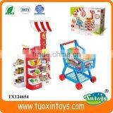 Kids Supermarket Shopping Toy Car Shopping Trolley, Shopping Cart Toy thumbnail-1