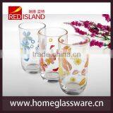 9 oz Decal Flower Pattern Glass Juice Tumbler Cup thumbnail-1