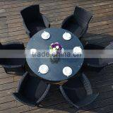 Outdoor Round Rattan Table With 6 Chairs, Round Garden Table thumbnail-4