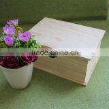 Chinese Stabilized Plain Wood Keepsake Box Wood Hope Chest Wooden Storage Memories Box With Book Shape thumbnail-4