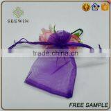 Fancy Wedding Mini Sheer Soft Slight Purple Organza Bags thumbnail-2