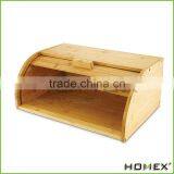 Bamboo Vintage Bread Bin w Roll Top Closure Homex BSCI/Factory thumbnail-1