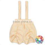 Plain White Cotton Baby Girl Suspender Shorts Summer Strape Kids Ruffle Shorts thumbnail-3