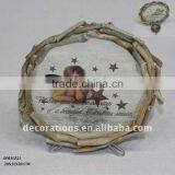 Wooden Christmas Candle Holder With Print thumbnail-1
