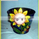 Metal Flower Pot Garden Home With 3D Metal Application Iron Flower Pot Stand thumbnail-6