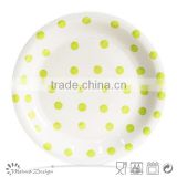 Green Ceramic Stoneware Dinner Plate