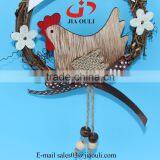 Hot Sales With Wood Chicken Easter Decorations Rattan Wreath thumbnail-3