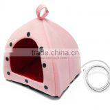 Indoor Heated Pet Dome - Pink - 15"x15"x16" With Heating Pad on Base thumbnail-2