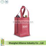 High Quality Non-Woven 4-Bottle Wine Tote thumbnail-1