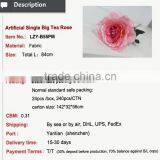 Decoration for Party Hot Sale Single Big Tea Rose Artificial Flower Wholesale thumbnail-2