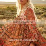 2016 New Burn-Out Ladies Long Csual Dresses Pictures Fashion Printed Vintage Dress HSd7295 thumbnail-2