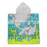 Cute Blue Beach Pool Microfiber Hooded Poncho Towel for Boys thumbnail-5