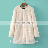 China Garments Factory Winter Fake Fur Coat Woman Lady Rabbit Fur Long Over Coat thumbnail-6