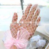 WS-23 2017New Hot Women Ruffle Large Fishnet Ankle High Socks Bow Tie Hollow Out Thin Mesh Lace Fish Net Short Socks thumbnail-6