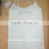 plain white simple style seamless lady camsole top