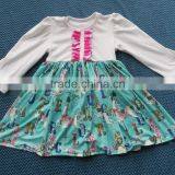 2016 Wholesale Child 100% Cotton Wear Korean Fashion Girl Boutique Clothing Kids Long Sleeve Dresses thumbnail-4