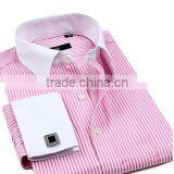 Mens Slim Fit French Cuffs Mens Dress Shirt thumbnail-2