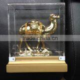 NEW Style Noble Customized Made 24k Real Gold Plated Camel and Coconut Tree Model With Home Office Decor & Gift KJJ-0268 thumbnail-1