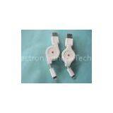 White Retractable 8 Pin USB Sync Data Iphone 5 Lightning Cable thumbnail-1