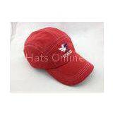 Red Dry Fit Sports Mesh Running Hats Embroidery Logo Baseball Cap